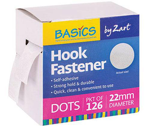 Hook Fastener Dots Only Pack of 126 - Zart