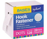 Hook Fastener Dots Only Pack of 126 - Zart