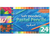 Zart Woodless Soft Pastel Pencils Pack of 24 - Zart