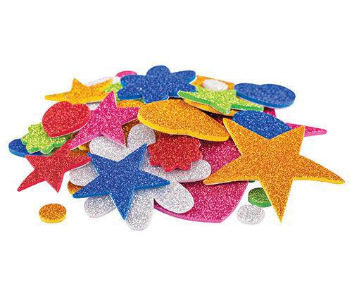 EVA Foam Glitter Shapes Pack of 100 - Zart