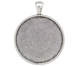 Pendant Cabochon Setting 30mm Silver Pack of 30 - Zart