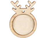 Wooden Reindeer Pendants with Cabochon Pack of 10 - Zart