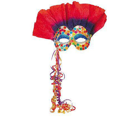 Papier-mache Eye Mask on a Stick - Zart