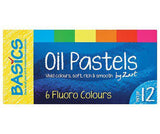 Basics Oil Pastels Fluorescent Colours Pack of 12 - Zart