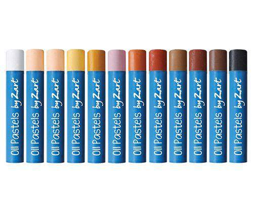 Basics Oil Pastels Skin Tone Colours Pack of 12 - Zart