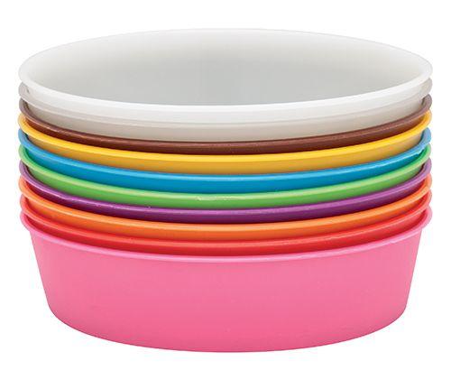 Plastic Painting and Sorting Bowls Coloured Pack of 10 - Zart