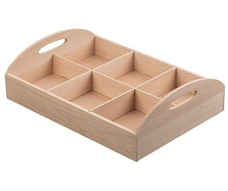 Wooden Tray 30.5 x 42.5cm with Compartments - Zart