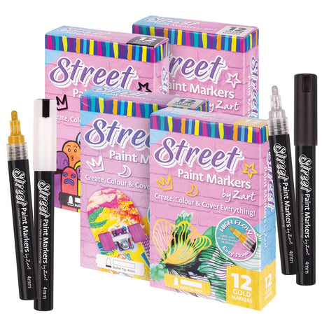 Street Paint Markers by Zart Pack of 12 - Zart