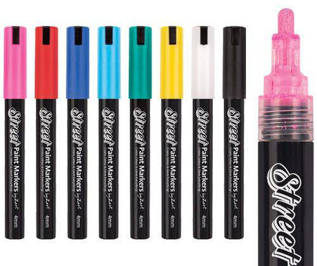 Street Paint Markers by Zart Pack of 8 - Zart