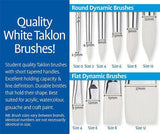 Zart Dynamic Taklon Flat Brushes - Zart