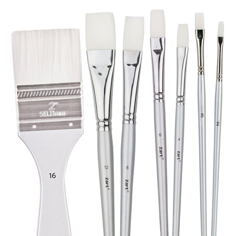 Zart Dynamic Taklon Flat Brushes - Zart