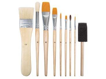 Art and Craft Brush Set Assorted Set of 9 - Zart