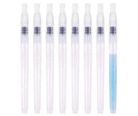 Water Brush Refillable Flat Pack of 8 - Zart