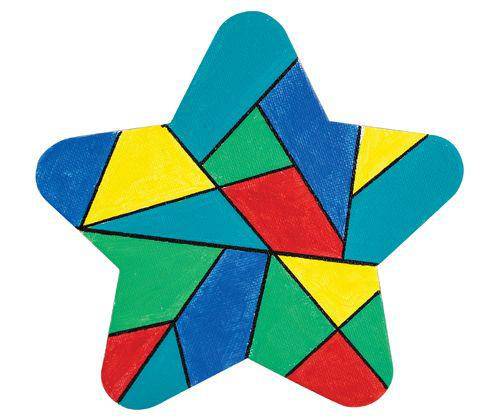 Canvas Board Magnetic Star 15cm Pack of 4 - Zart