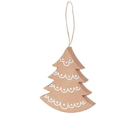 3D Tree and Star Ornaments Pack of 10 - Zart