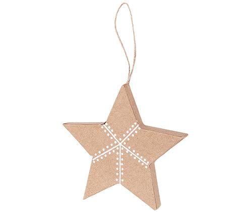 3D Tree and Star Ornaments Pack of 10 - Zart