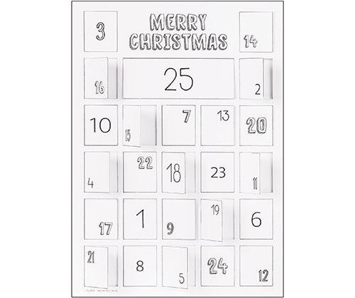 ColourMe Advent Calendar A3 Pack of 10 - Zart