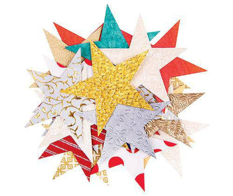 Handmade Paper Stars Xmas Colours Pack of 100 - Zart