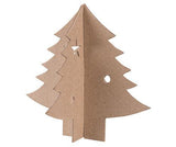 Papier-mache 3D Interlocking Christmas Trees Pack of 10 - Zart