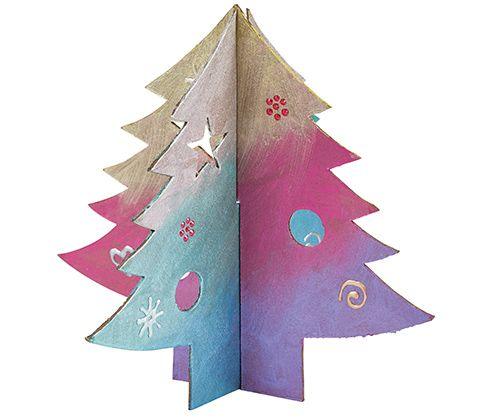 Papier-mache 3D Interlocking Christmas Trees Pack of 10 - Zart