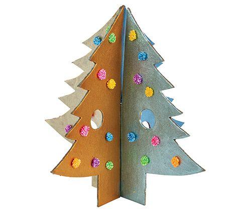 Papier-mache 3D Interlocking Christmas Trees Pack of 10 - Zart