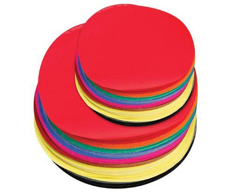 Circles Paper Coloured 12cm and 18cm Pack of 500 - Zart