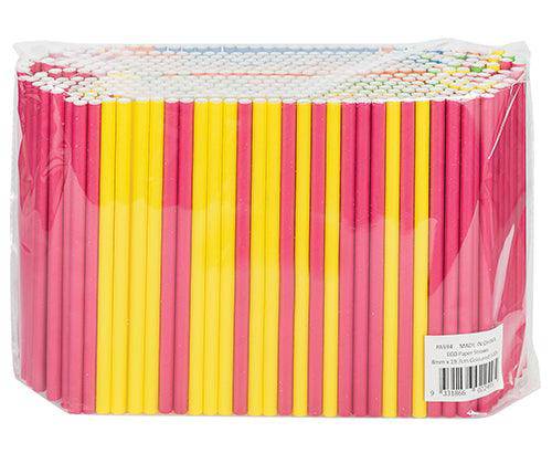 ECO Paper Straws 8mm x 19.7cm Coloured Pack of 500 - Zart