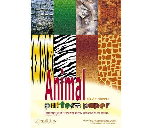 Pattern Paper A4 Animal Pack of 40 - Zart