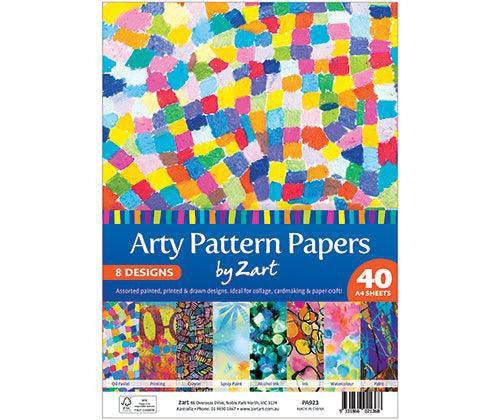 Pattern Paper A4 Arty Pack of 40 - Zart