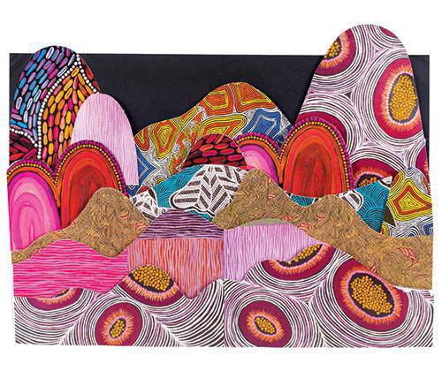 Pattern Paper A4 Contemporary Australian Indigenous Pack of 40 - Zart