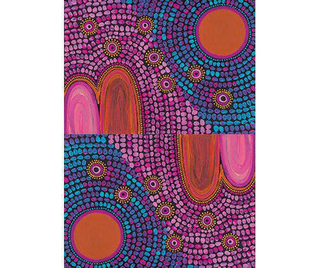 Pattern Paper A4 Contemporary Australian Indigenous Pack of 40 - Zart