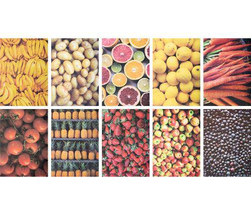 Pattern Paper A4 Fruit & Veg Pack of 40 - Zart