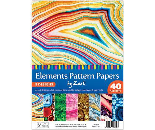 Pattern Papers A4 Plant Elements Pack of 40 - Zart