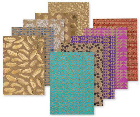 Printed Foil Kraft Paper A4 Pack of 40 - Zart