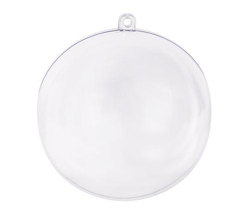 Plastic Bauble Clear 70mm Pack of 10 - Zart