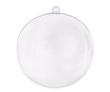 Plastic Bauble Clear 70mm Pack of 10 - Zart