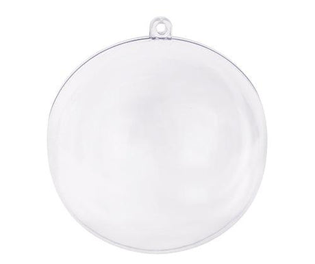 Plastic Bauble Clear 70mm Pack of 10 - Zart