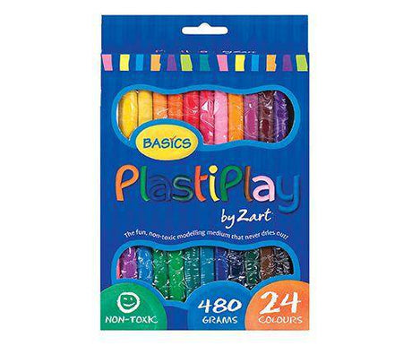 PlastiPlay Coloured Clay Pack of 24 - Zart