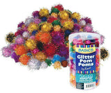 Basics Pom Poms Glitter Colours Pack of 200 - Zart