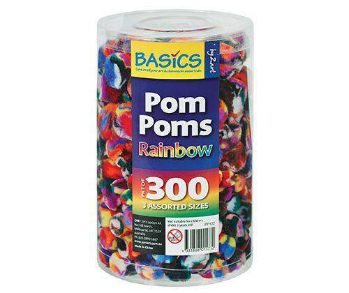 Pom Pom Rainbow Pack of 300 - Zart