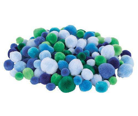 Pom Poms Assorted Cool Colours Pack of 300 - Zart