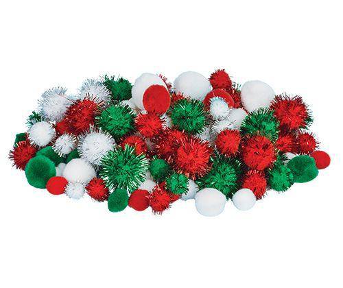 Pom Poms Christmas Colours Pack of 300 - Zart