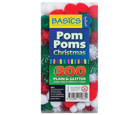 Pom Poms Christmas Colours Pack of 300 - Zart