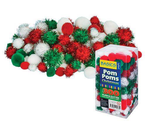 Pom Poms Christmas Colours Pack of 300 - Zart