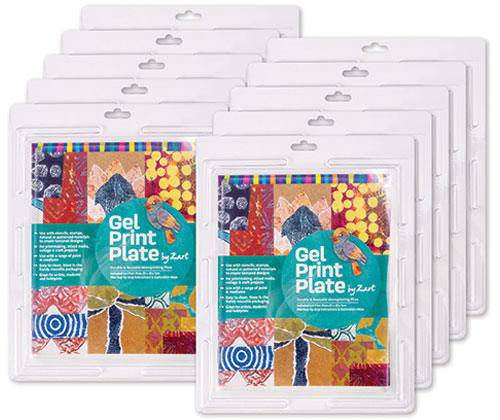 Gel Printing Plate By Zart Class Value Pack Pack of 10 - Zart