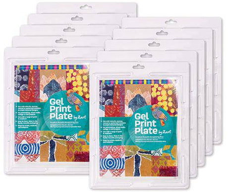 Gel Printing Plate By Zart Class Value Pack Pack of 10 - Zart