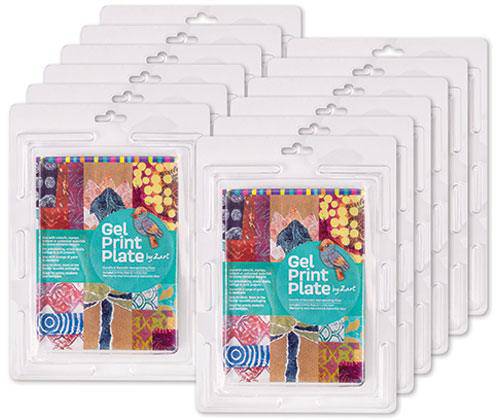 Gel Printing Plate By Zart Class Value Pack Pack of 12 - Zart