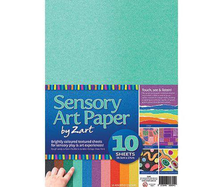 Sensory Art Paper Coloured Pack of 10 - Zart