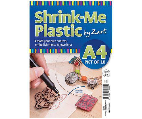 Shrink-Me Plastic A4 Clear Pack of 10 - Zart