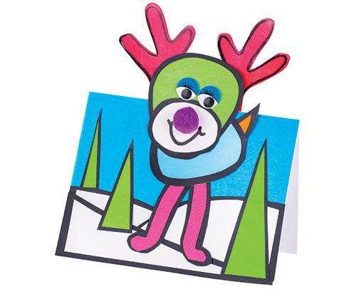 Pop-Up Reindeer Card Pack of 10 - Zart